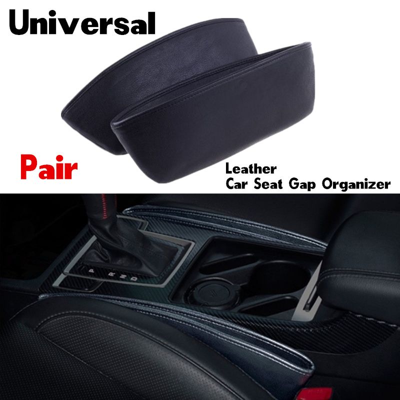 Creative Car Storage Box Leather Auto Seat Gap Pocket Catcher Creative Car Storage Box Leather Auto Seat Gap Pocket Catcher Organizer Leak Proof Bag Container