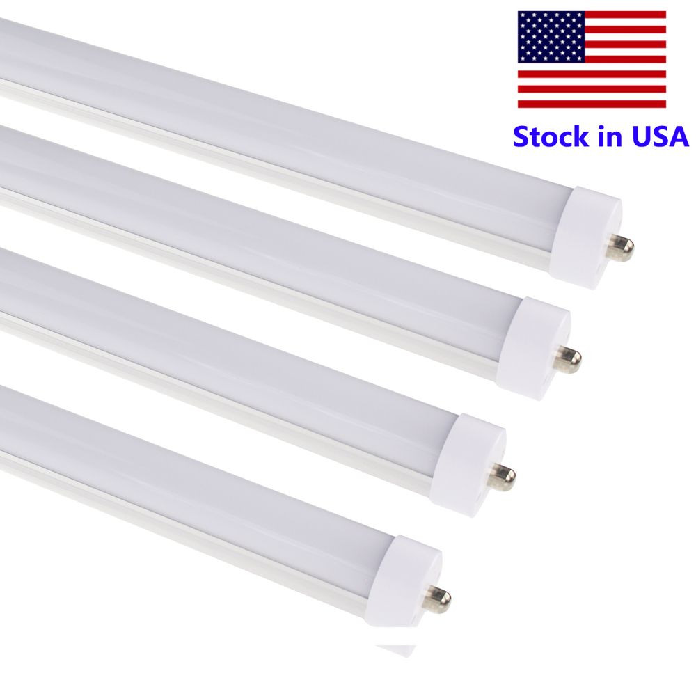 Led T8 Integrated Double Rows V Shaped Lights 72w 6500k Fluorescent Light Fixtures 2 4m Fa8 Single Pin