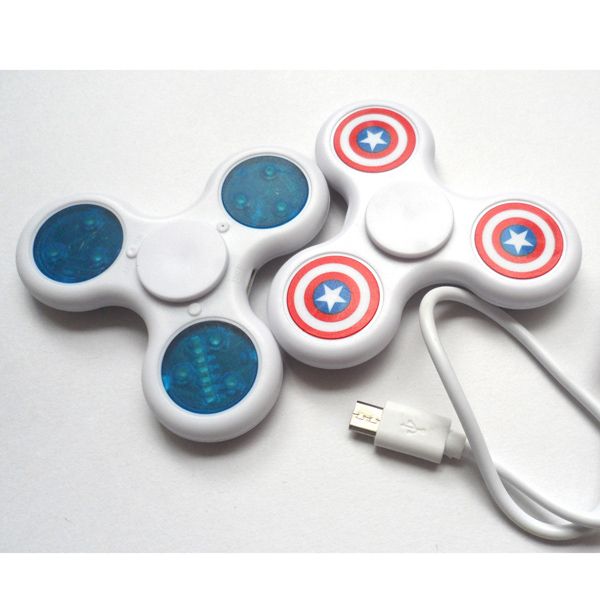 2017 New Led Light Figit Hand Spinner Fid Toy Fingertip Gyro