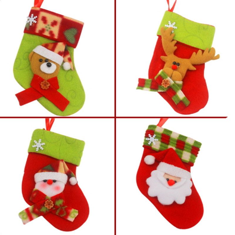 christmas stockings christmas tree hanging ornament decoration gift christmas stockings christmas tree hanging ornament decoration gift bags santa claus candy sock merry snowman reindeer festival supplies christmas stockings