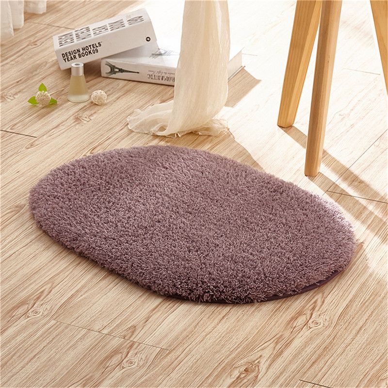 Wholesale Oval Absorbent Soft Lamb Fluffy Bathroom Bedroom Floor