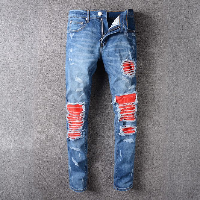 Acquistare Amiri Alta Qualità Destroyed Jeans Azzurro Skinny Gli Uomini  Strappato Skinny Jeans Del Denim Di Modo Di Stile 2017 Economico | Consegna  Veloce E Qualità | DHgate Italy