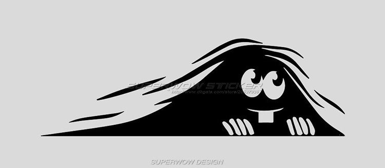 2018 the new monster car window sticker dune strange scratches car