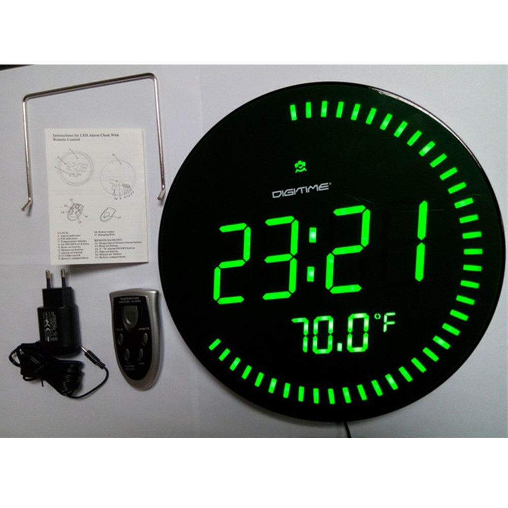 Compre 12 Pulgadas Pantalla LED Grande LED Digital 3D Reloj De Pared
