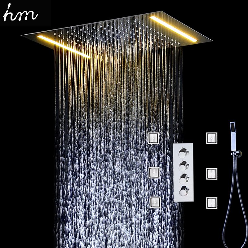 2019 Led Top Shower 360 500mm Embedded Heads Set Rain 2019 Led Top Shower 360 500mm Embedded Heads Set Rain Head Massage Spray Jets From Jmhm 1004 03 Dhgate Com