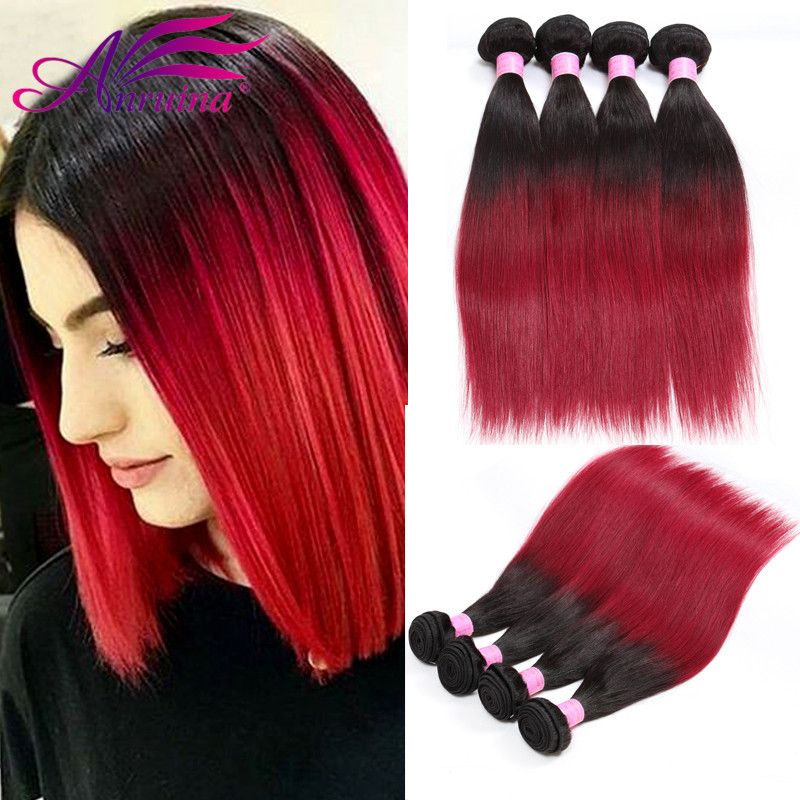 Anruina Mink Brazilian Virgin Hair Straight Hair Weaves 3 4