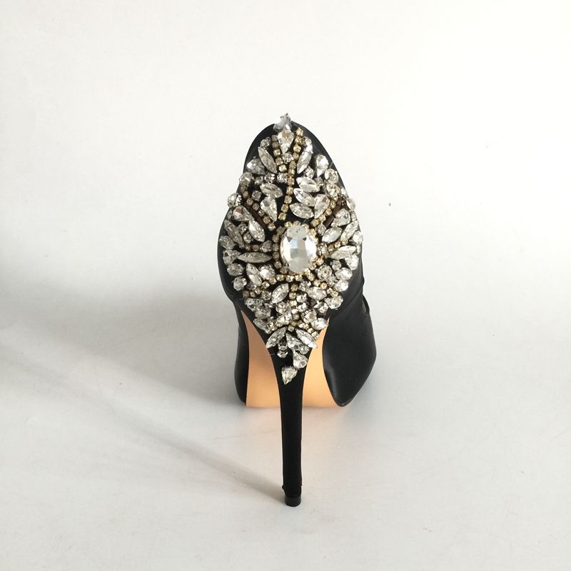 black wedding wedges