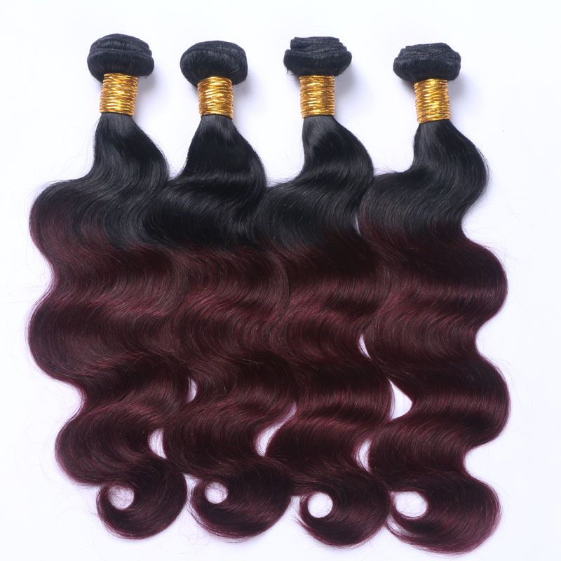 Grosshandel Dark Root Dip Dye Ombre 1b 99j Burgund Zweifarbiges Menschenhaar Einschlagbundel Weinrote Ombre Haarwebart Von Evermagichair 34 18 Auf