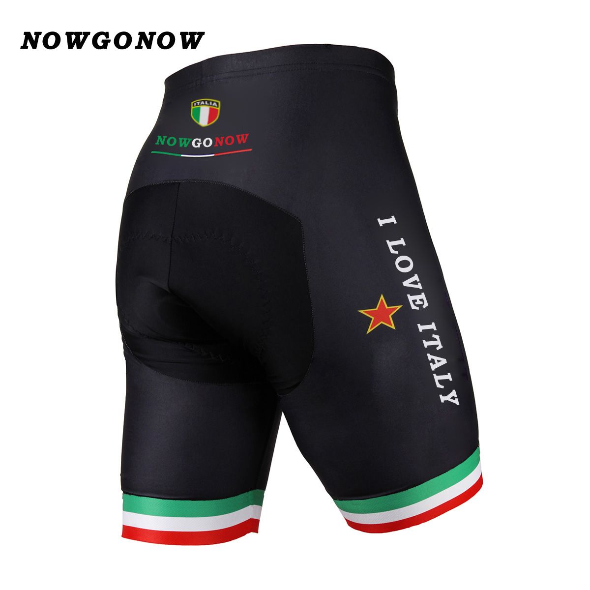 맞춤 도매 남자 BIB 반바지 의류 2017 이탈리아 국립 검은 자전거 착용 이탈리아 사랑의 산 승마 NOWGONOW 젤 패드