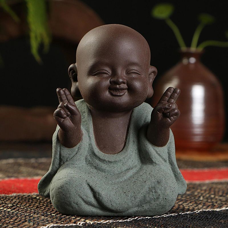 Handmade Tea Yunshang Purple Clay Little Monk Tea Pet Monk Ceramic