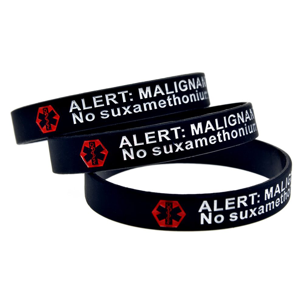 2019 Medical Alert Wristband Malignant Hyperthermia Silicone Bracelet A ...