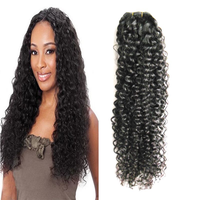 Weave Bundles Black Brazilian Kinky Curly Virgin Hair Weave Bundle