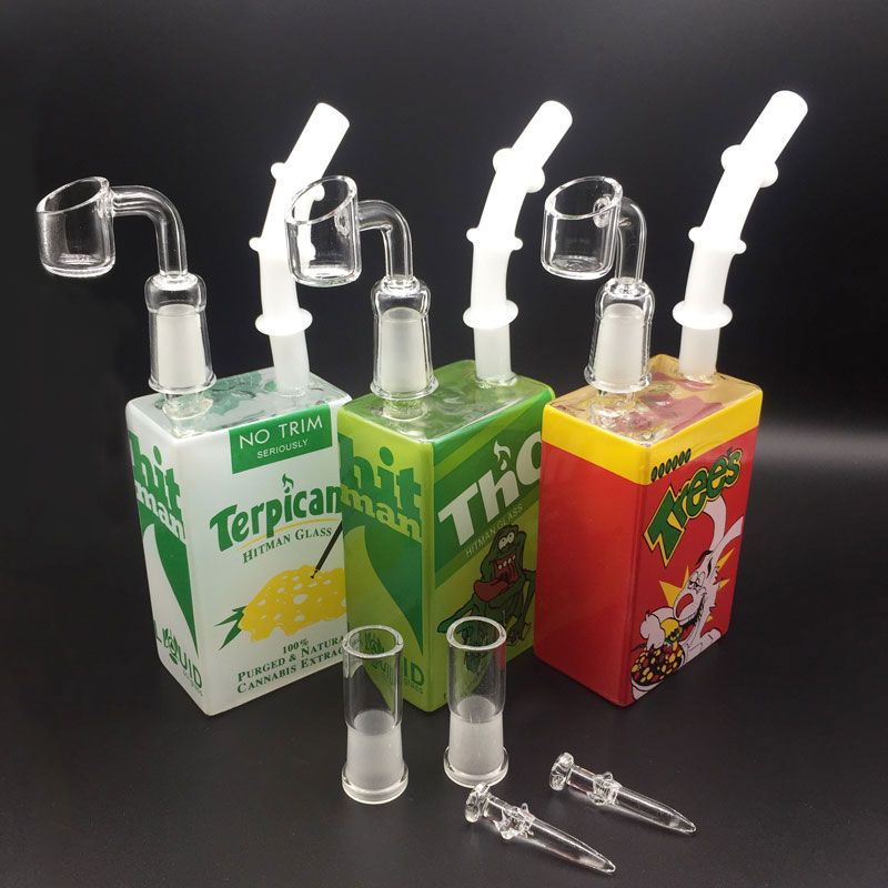 Discount Glass Juice Box Dab Oil Rigs Bongs 7.5 Inch Liquid Sci Glass