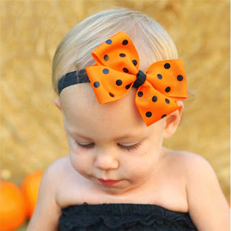 Baby Headbands Halloween Bow Flower Headbands Boutique Girls Chiffon