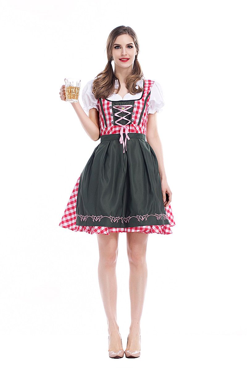 Halloween Bavarian Oktoberfest Beer Festival Maid Waiter Costume German ...