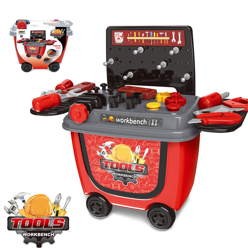2020 Toys Engineer Tools Workbench Tool Cart For Kids Role Play Pretend Play Set Educational