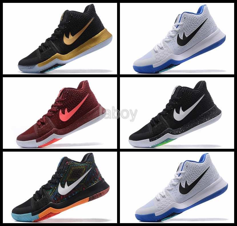 2017 Air Kyrie Irving 3 Iii Men Basketball Shoes,Black High Quality Sneakers Mens Athletic Trainers Retro Sport Shoe 7 12 Shaq Shoes Kd Basketball Shoes ...