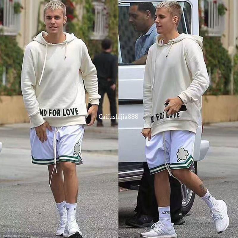 discount fog sportswear shorts 2017 summer justin bieber beach mesh justin bieber flower size