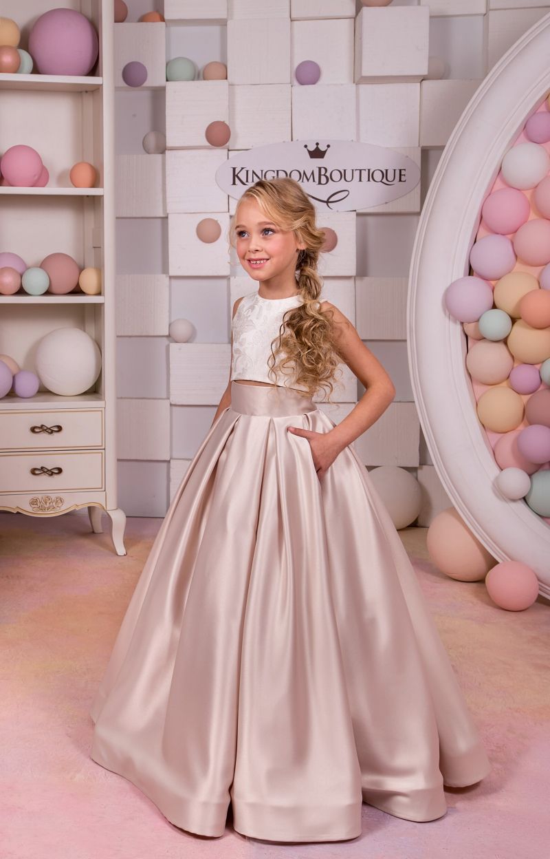 two piece flower girl dress