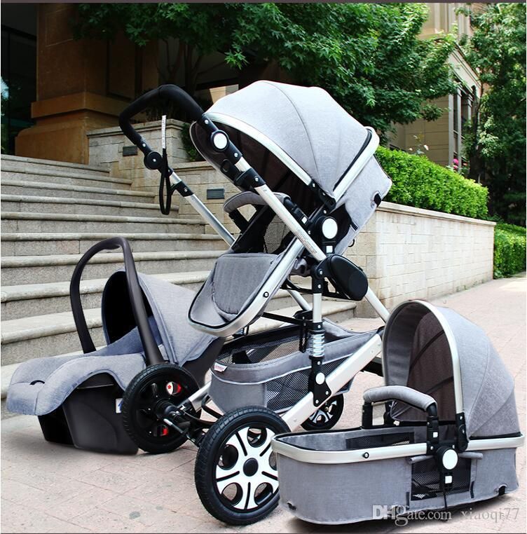 Baby Stroller 3 in 1 With Car Seat High Landscope Folding Baby ... Baby Stroller 3 in 1 With Car Seat High Landscope Folding Baby ...