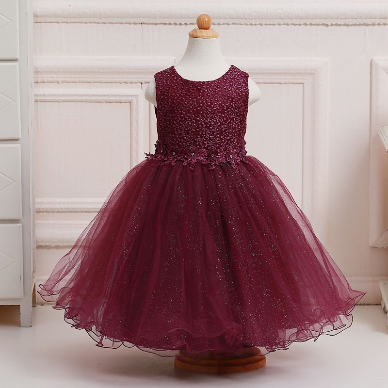 flower girl dresses maroon color