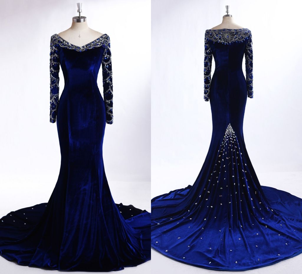 royal blue winter dress