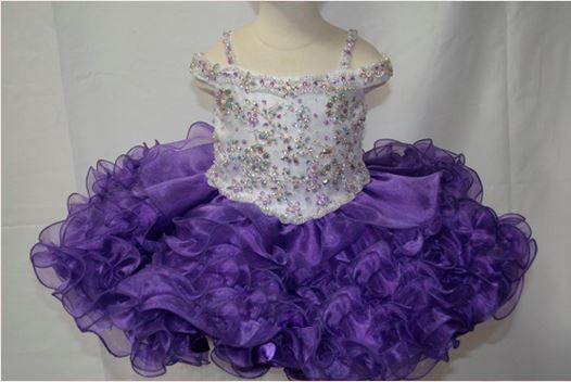 purple baby gown