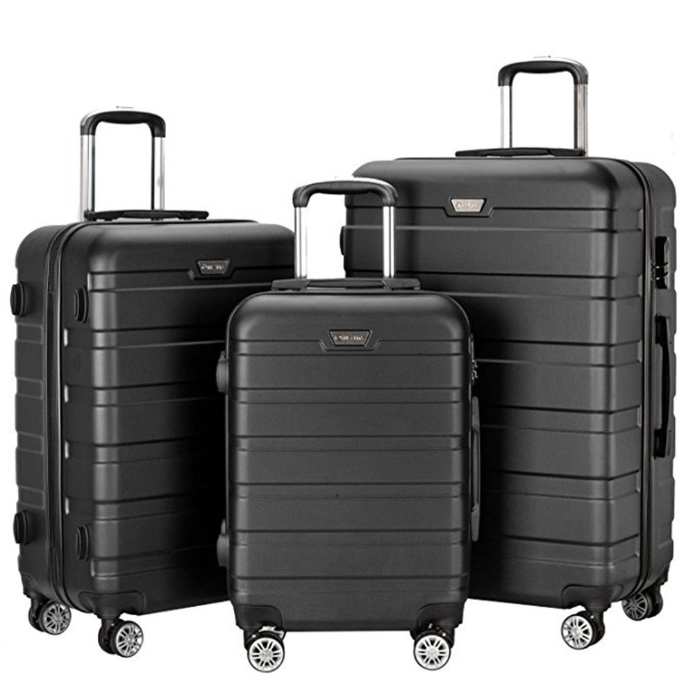 Lightweight Carry On Luggage Set Spinner Suitcase Abs School 360 Degree ...