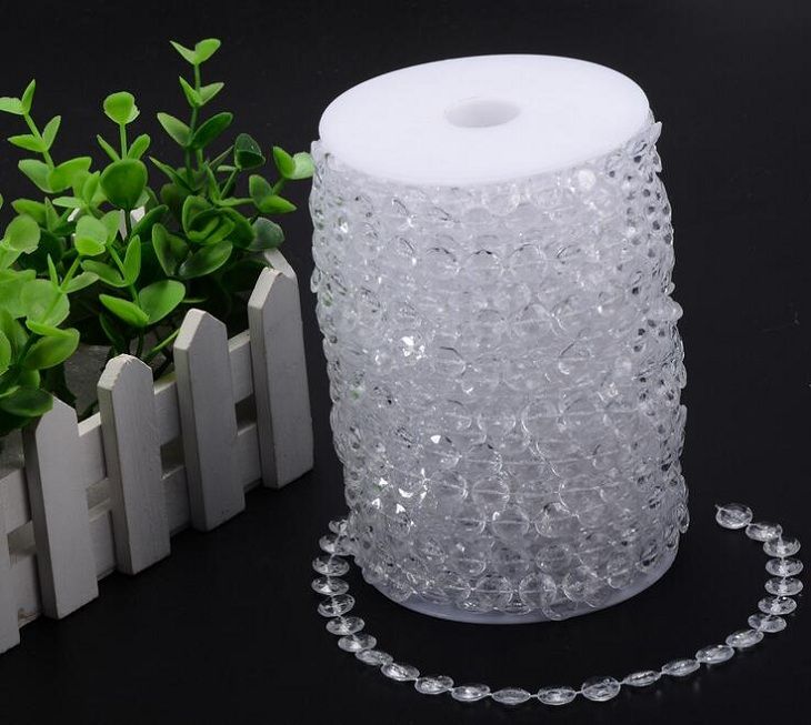 2021 Crystal Clear Bead String Strands For Garland Chandelier Gift