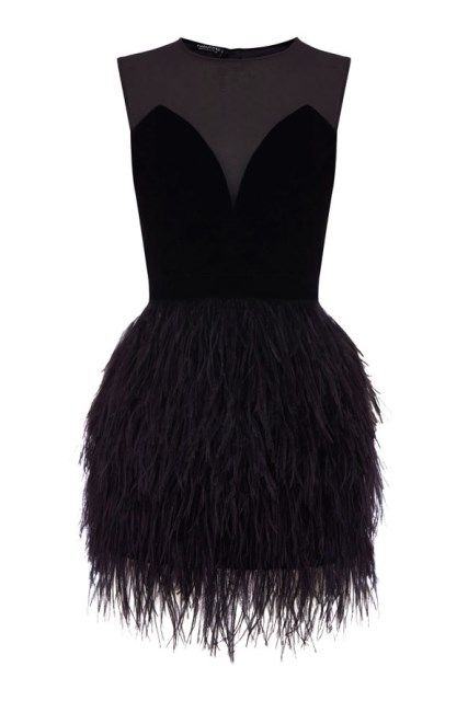 black mini evening dress