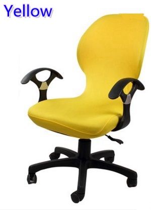yellow colour lycra computer chair cover fit for office chair with