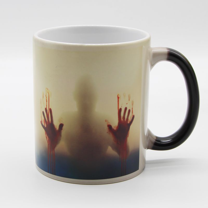 drop shipping the walking dead magic mugs morphing coffee mug zombie
