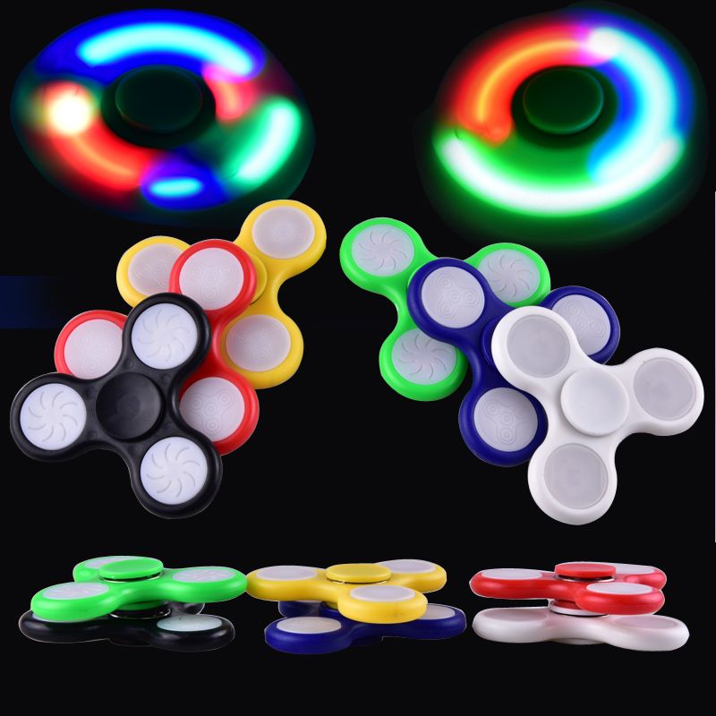 led light hand spinners fidget spinner top quality crystal led light fidget spinner