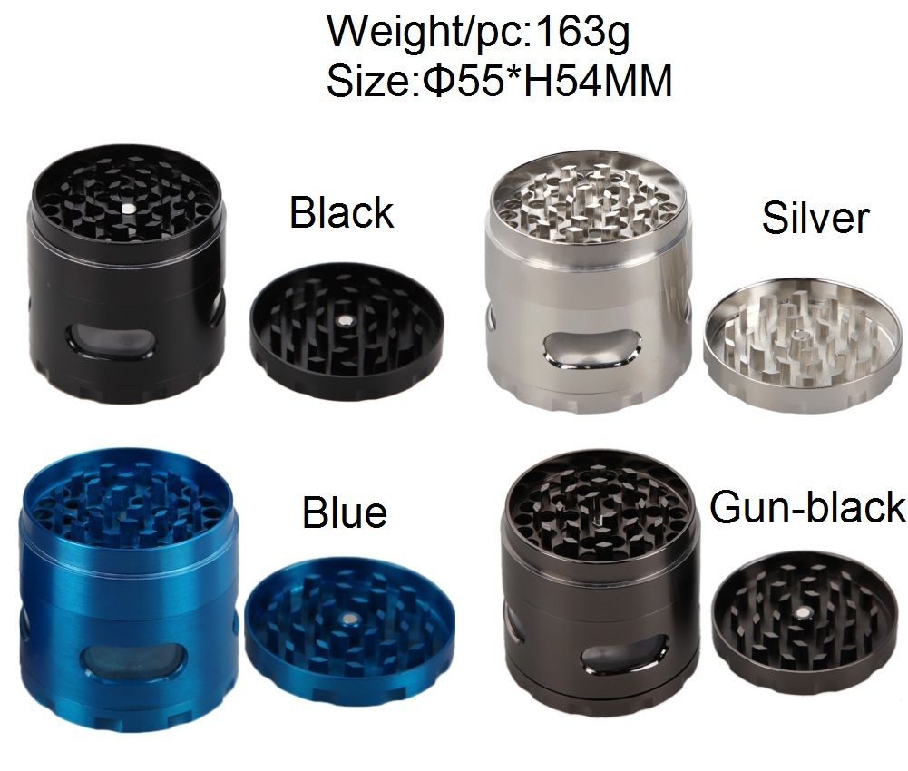 2019 Herb Grinder 4 Layers 55mm Mental Zinc Alloy Grinders For Dry