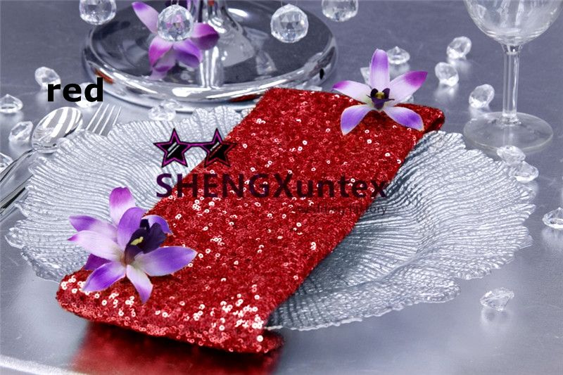Sale Sequin Table Napkin Cheap Wedding Table Cloth Napkin