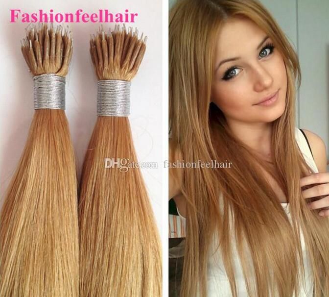 Fast Shipping 18 28 Brazilian Hair Natural Nano Ring Hair Extension