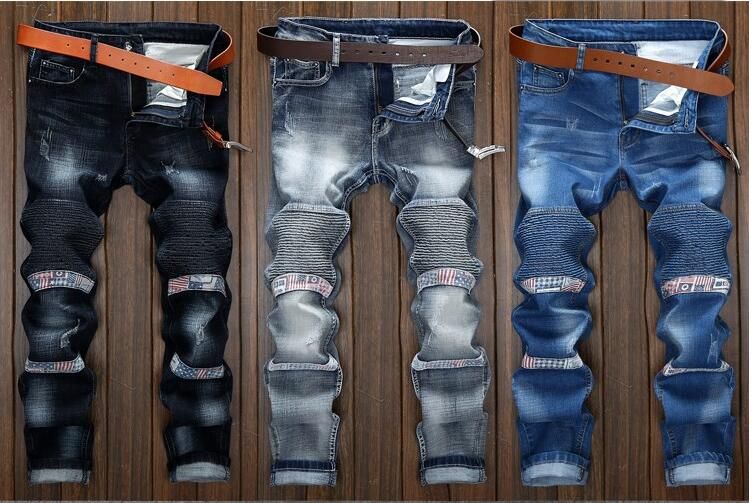 Acquistare Jeans Strappati Uomo Jeans Blu Chiaro Di Alta Qualità A i Da  Uomo Taglia 28 38 Pantaloni Da Uomo In Denim Con Design Del Marchio Di Jeans  Economico | Consegna Veloce