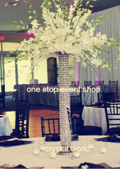 Transparent Cylinder Glass Vase Tall Flower Decoration Vase For