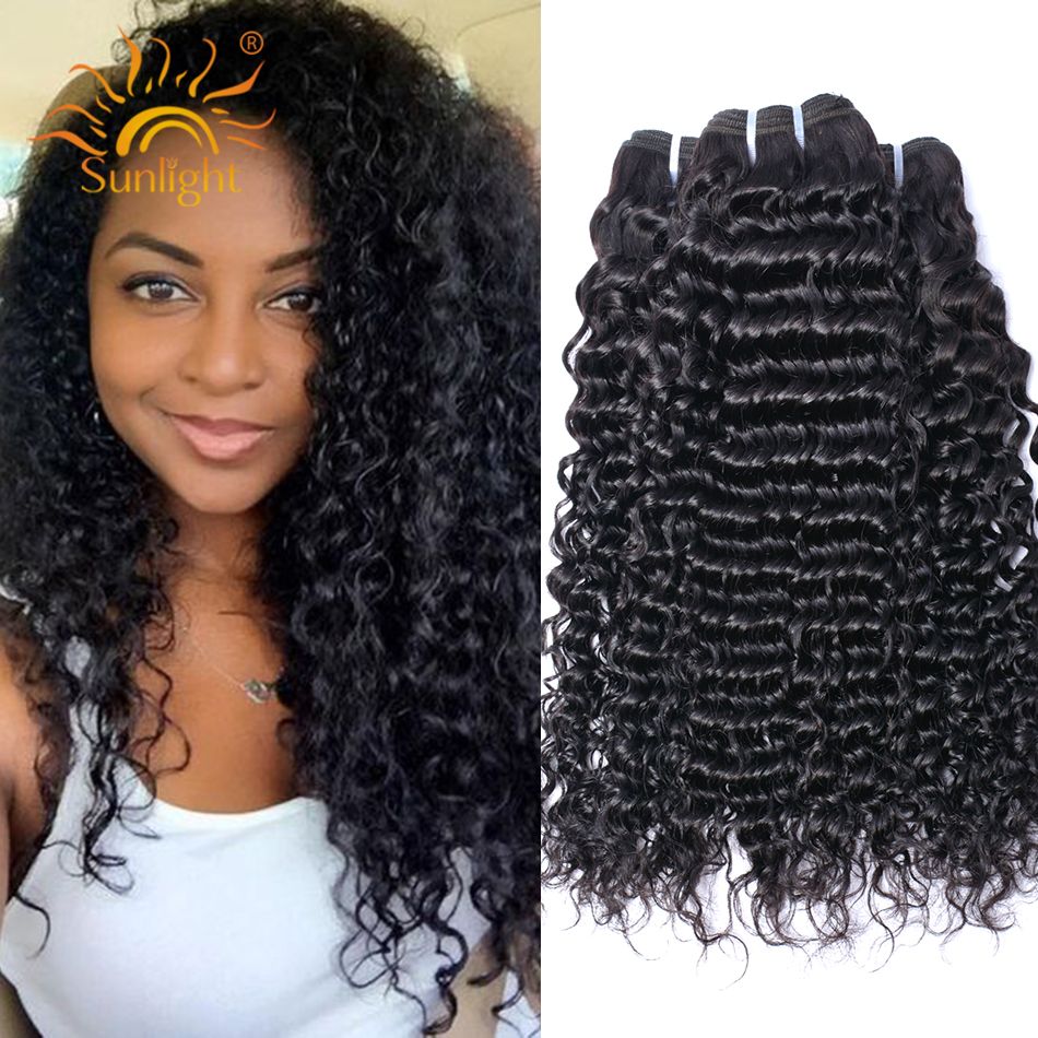 Brazilian Virgin Hair Curly 3 Bundles Deals Remy Human Hair Deep