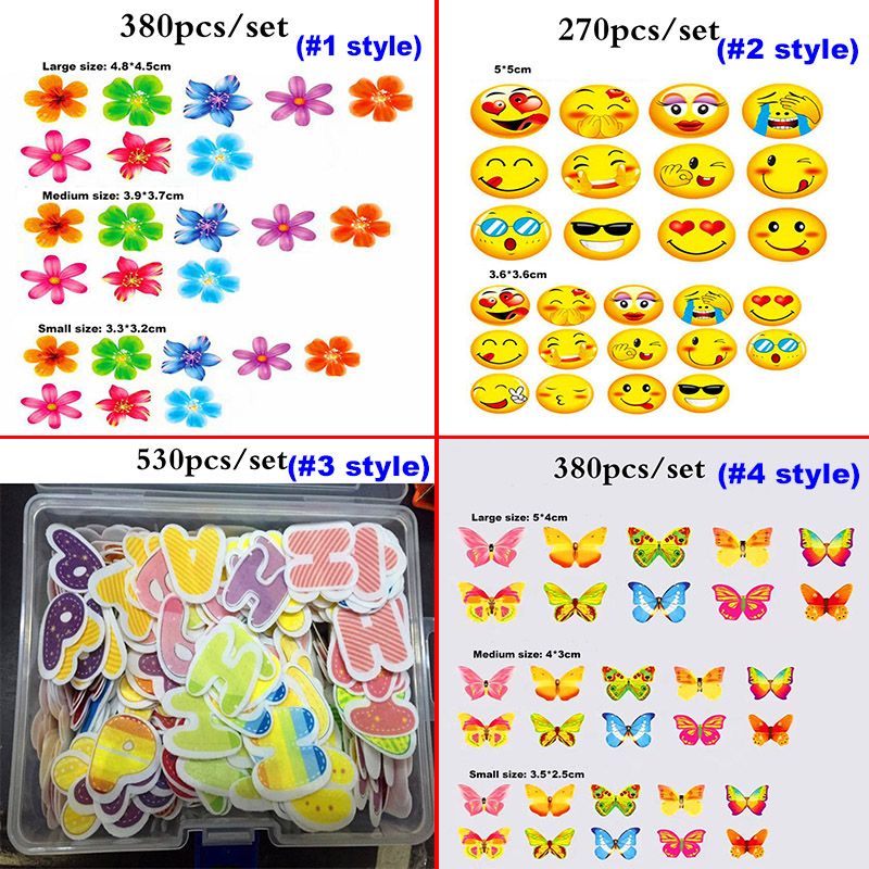 Newest Edible Cake Flowers Topper Wafer Paper Butterfly Cupcake
