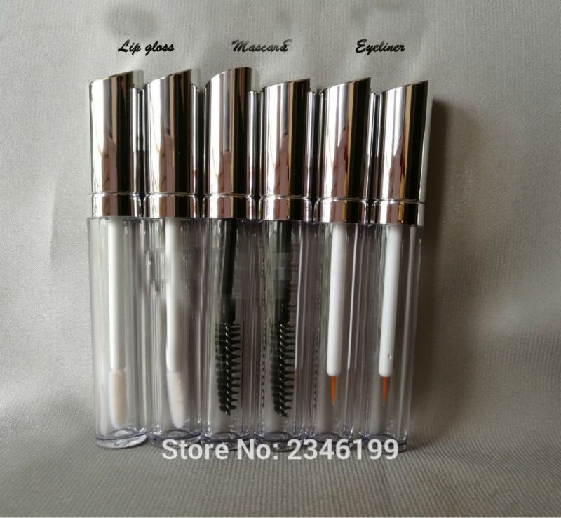 50pcs/lot 5ML High Quality Silver Mascara Bottle, Empty Eyelash Growth