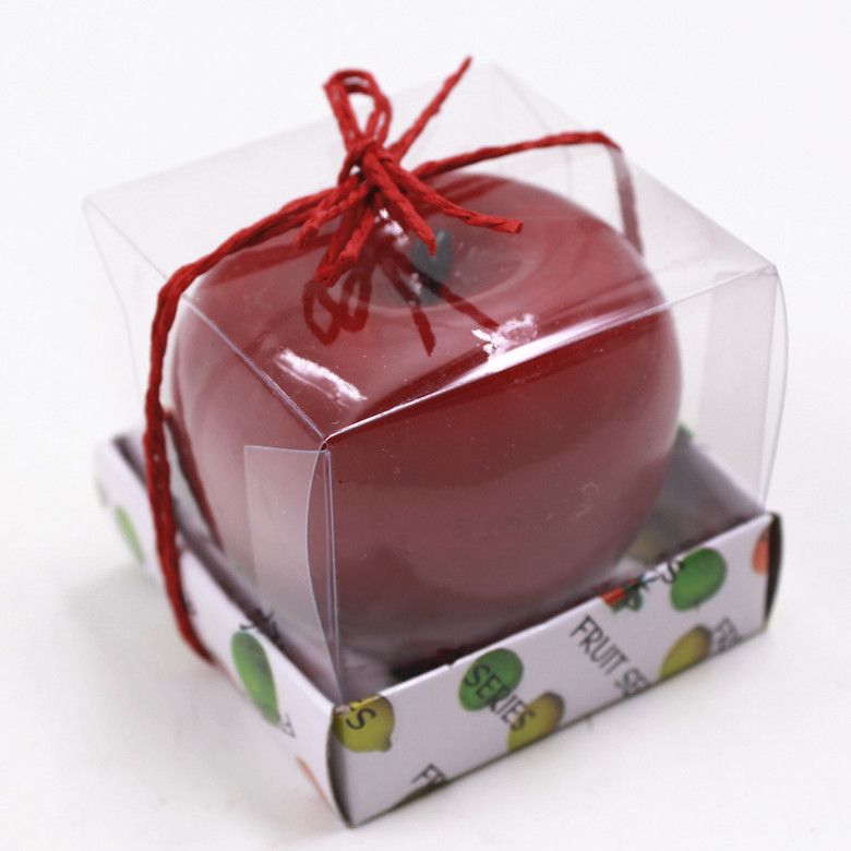 apple shaped candle multi