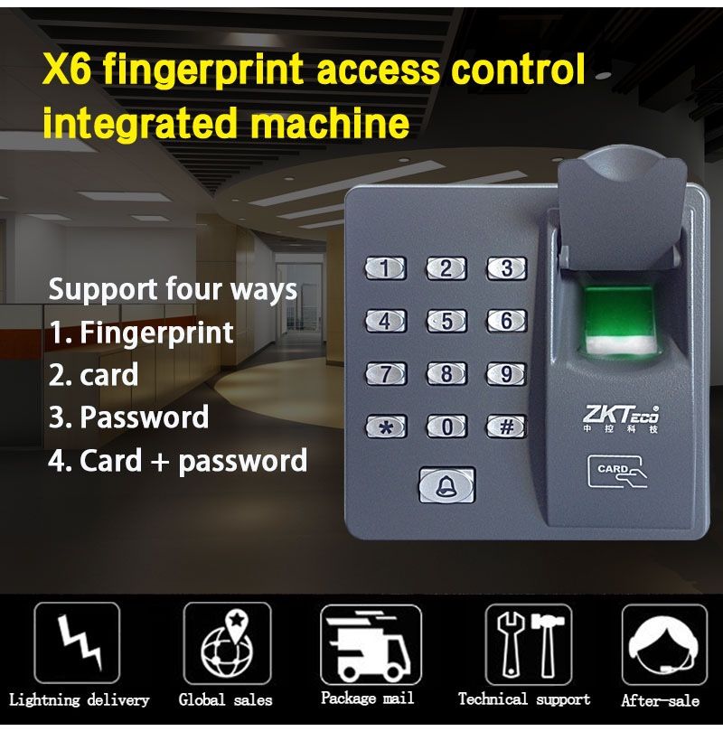 2019 New Digital Electric RFID Reader Finger Scanner ZKT X6 Code System