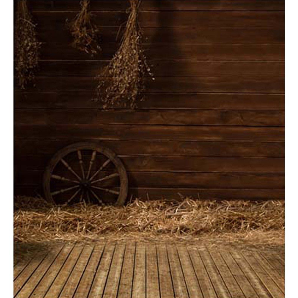 2018 Vintage Indoor Photography Backdrops Wood Floor Straw