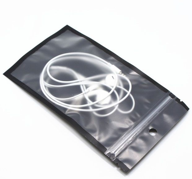 6 * 8 см 8,5 * 13 см 10 * 18 см электронные компонентные аксессуары Сумка Matte Clear / Black Plastic Stipper Lock Self Sealing Pack пакетные пакеты