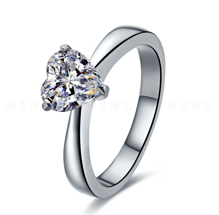 bague solitaire en forme de coeur bague solitaire en forme de coeur