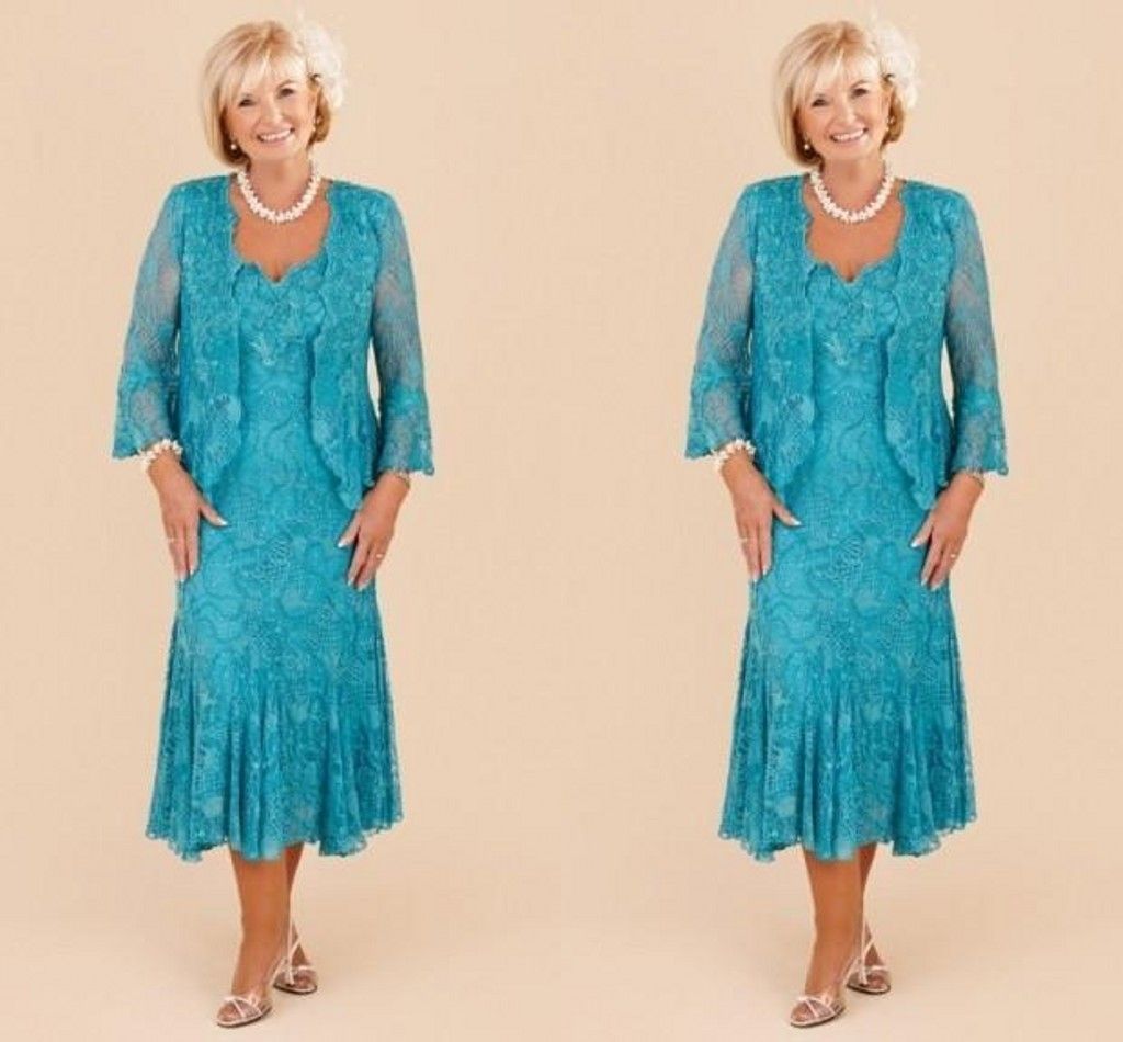 turquoise mother of the bride dress
