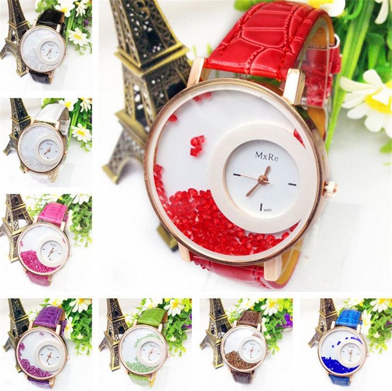 Crystal New Design Ladies Charming MxRe Rhinestone Alloy Watches Women Luxury Bracelet Diamond
