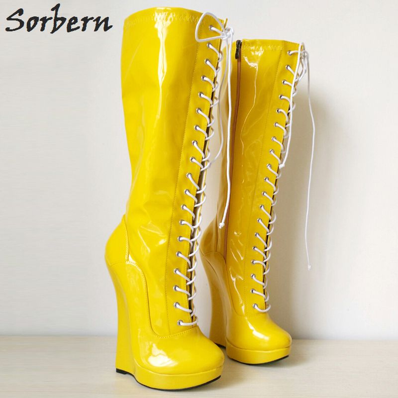 wedge heel rain boots