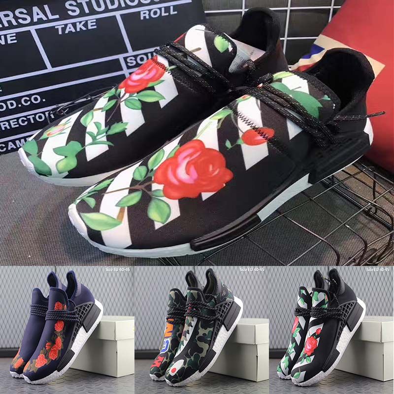 adidas Pharrell Williams Hu NMD Shoes White adidas